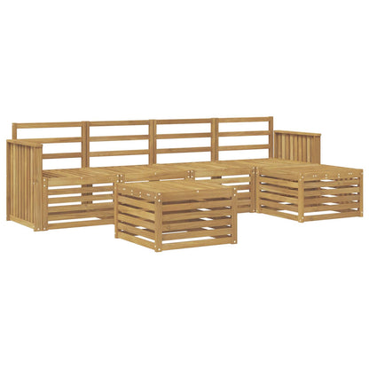 vidaXL Outdoor Sofa Set 6 pcs White Solid Acacia Wood 2