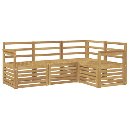vidaXL Outdoor Sofa Set 4 pcs White Solid Acacia Wood 2