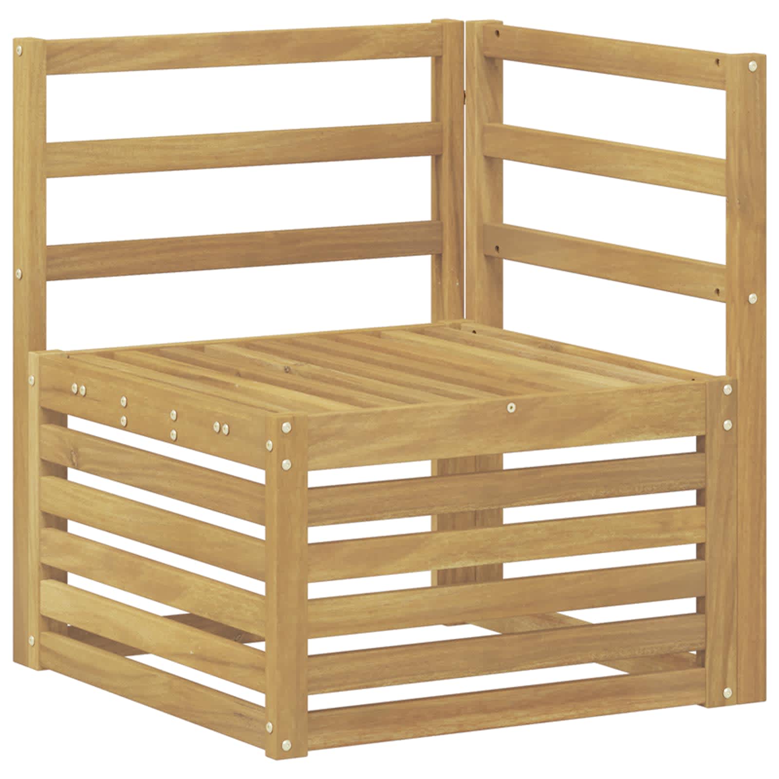 vidaXL Outdoor Sofa Set 4 pcs White Solid Acacia Wood 4