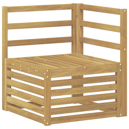 vidaXL Outdoor Sofa Set 4 pcs White Solid Acacia Wood 4