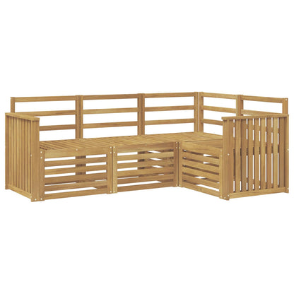vidaXL Outdoor Sofa Set 4 pcs White Solid Acacia Wood 2