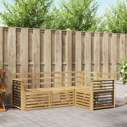vidaXL Outdoor Sofa Set 4 pcs White Solid Acacia Wood 1