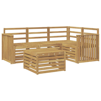 vidaXL Outdoor Sofa Set 5 pcs White Solid Acacia Wood 2