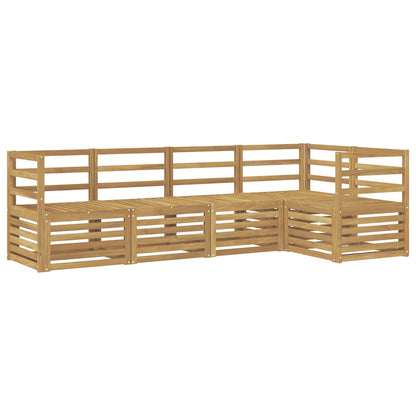 vidaXL Outdoor Sofa Set 5 pcs White Solid Acacia Wood 2