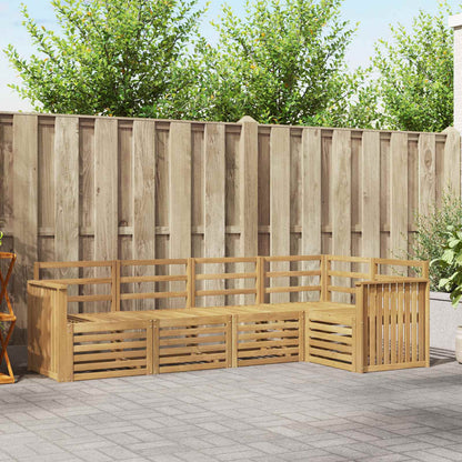 vidaXL Outdoor Sofa Set 5 pcs White Solid Acacia Wood 1