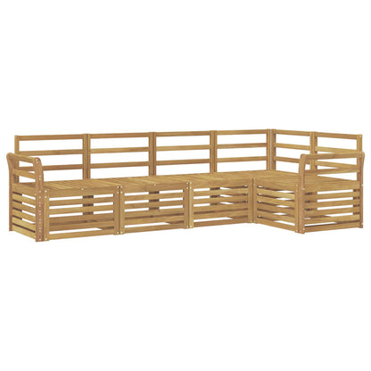 vidaXL Outdoor Sofa Set 5 pcs White Solid Acacia Wood 2
