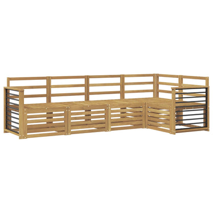 vidaXL Outdoor Sofa Set 5 pcs White Solid Acacia Wood 2