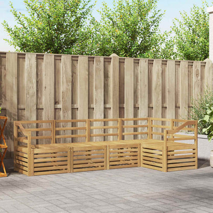 vidaXL Outdoor Sofa Set 5 pcs White Solid Acacia Wood 1