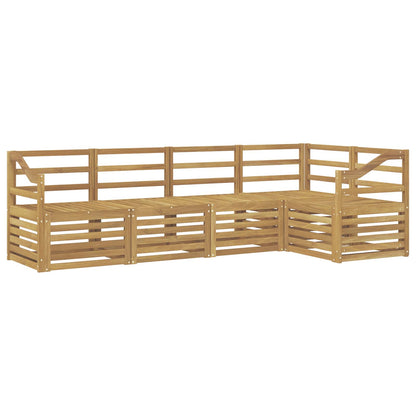 vidaXL Outdoor Sofa Set 5 pcs White Solid Acacia Wood 2