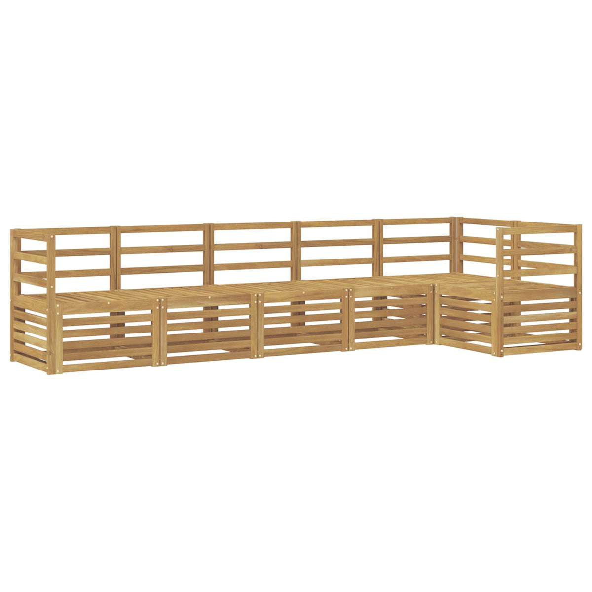 vidaXL Outdoor Sofa Set 6 pcs White Solid Acacia Wood 2