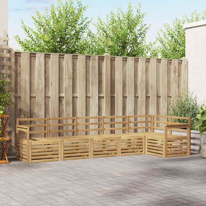 vidaXL Outdoor Sofa Set 6 pcs White Solid Acacia Wood 1