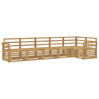 vidaXL Outdoor Sofa Set 6 pcs White Solid Acacia Wood 2