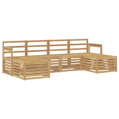 vidaXL Outdoor Sofa Set 5 pcs White Solid Acacia Wood 2