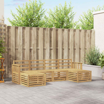 vidaXL Outdoor Sofa Set 5 pcs White Solid Acacia Wood 1
