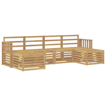 vidaXL Outdoor Sofa Set 5 pcs White Solid Acacia Wood 2