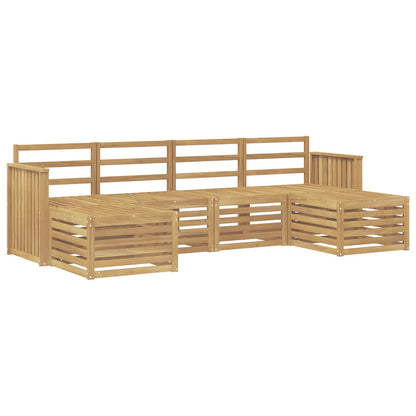 vidaXL Outdoor Sofa Set 6 pcs White Solid Acacia Wood 2