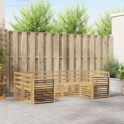 vidaXL Outdoor Sofa Set 6 pcs 6-Seaters Solid Acacia Wood White