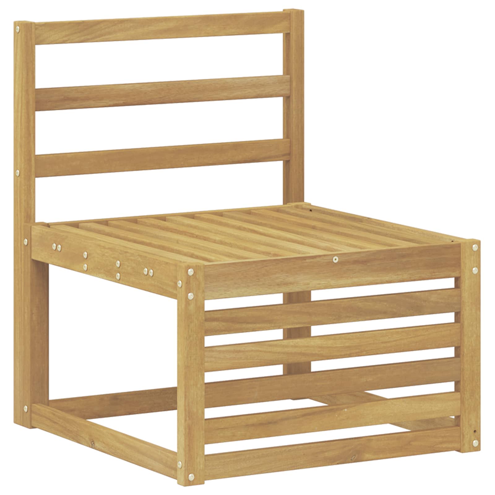 vidaXL Outdoor Sofa Set 4 Piece White Solid Acacia Wood 3
