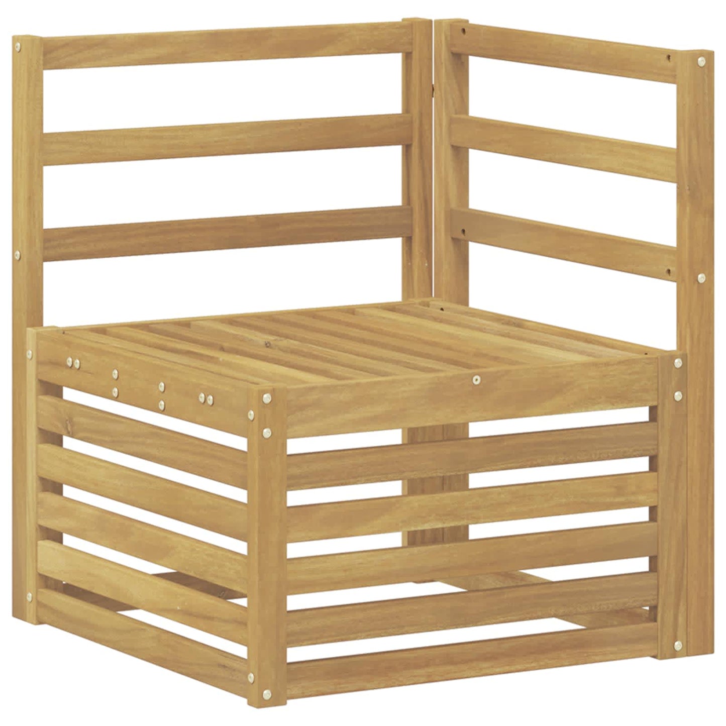 vidaXL Outdoor Sofa Set 4 Piece White Solid Acacia Wood 4