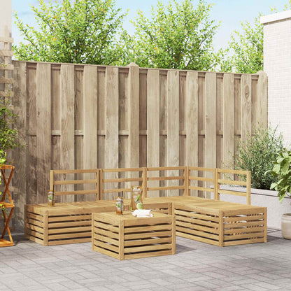 vidaXL Outdoor Sofa Set 5 Piece White 1