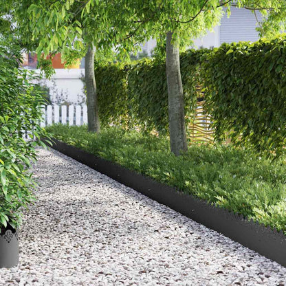 Lawn Edgings 103 x 0.05 x 22 cm Steel 30 pcs Scrollwork Black