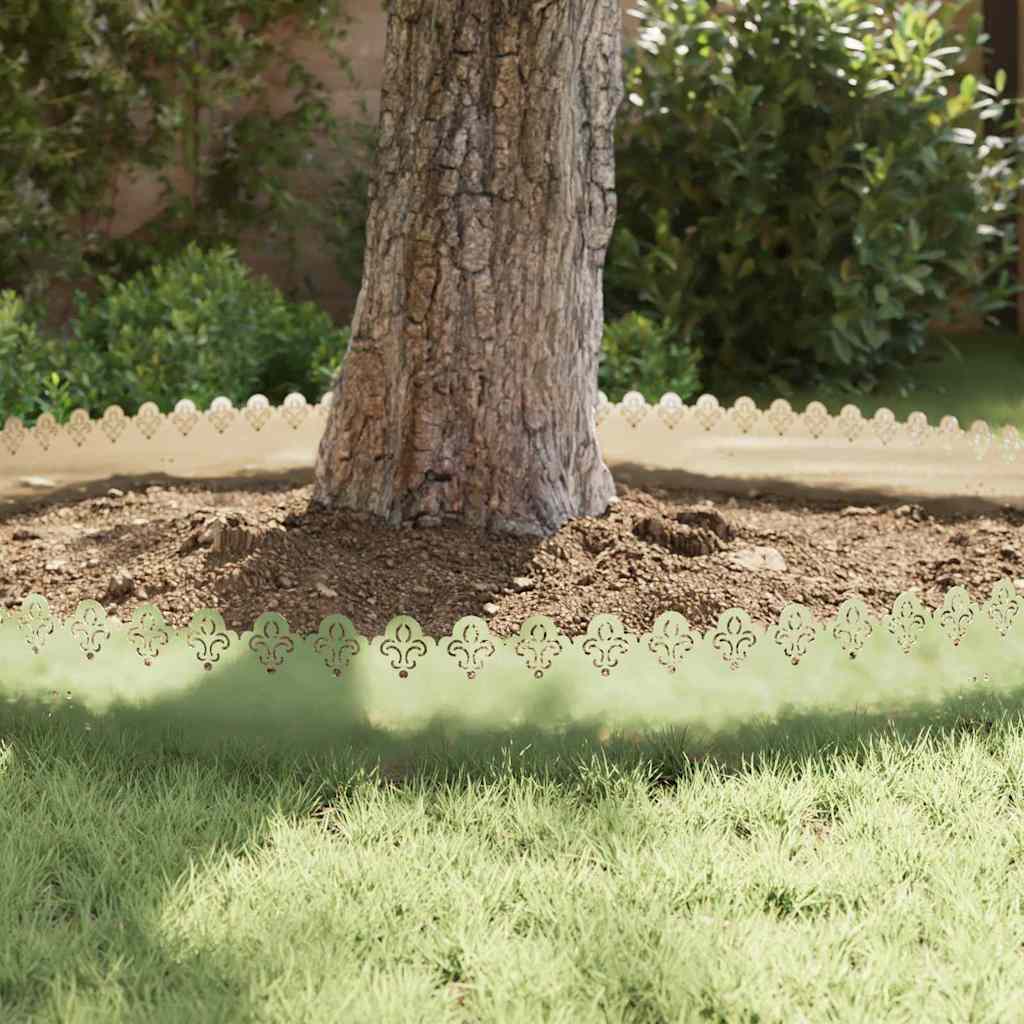 vidaXL Lawn Edgings 30 pcs 103 x 0.05 x 22 cm Stainless Steel Silver 5