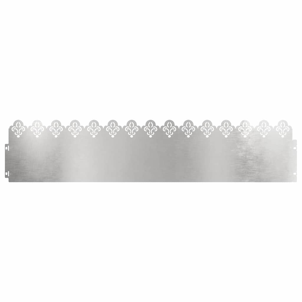 vidaXL Lawn Edgings 30 pcs 103 x 0.05 x 22 cm Stainless Steel Silver 2