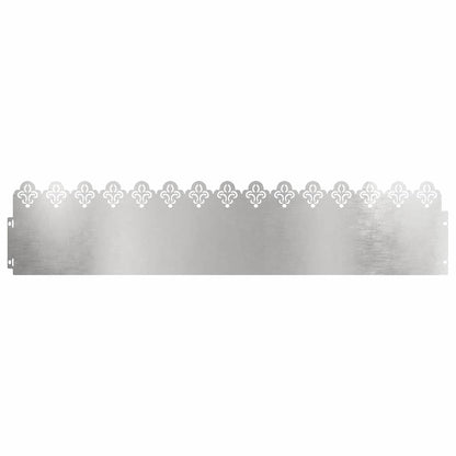 vidaXL Lawn Edgings 30 pcs 103 x 0.05 x 22 cm Stainless Steel Silver 2