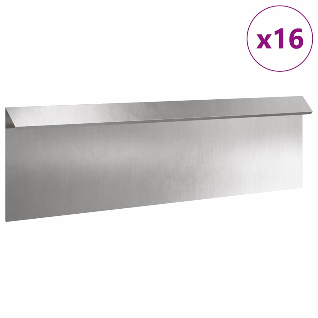 Snail Fence Silver Stainless Steel 100 cm 16