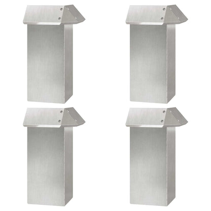 vidaXL Snail Fences 20 pcs 100 x 3.5 x 25 cm Stainless Steel Silver 5