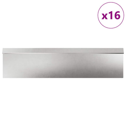 vidaXL Snail Fences 20 pcs 100 x 3.5 x 25 cm Stainless Steel Silver 3