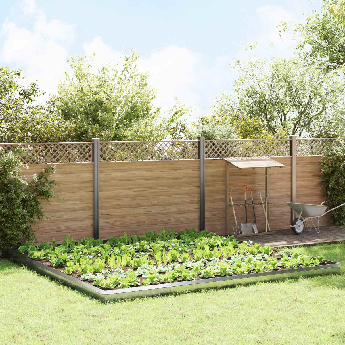 Snail Fences 100 x 3.5 x 25 cm Silver Galvanised steel 20