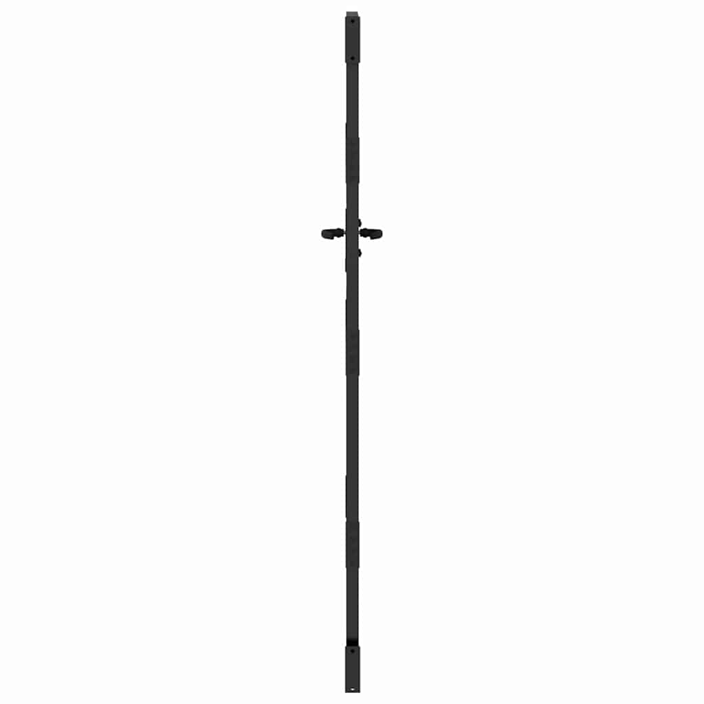 vidaXL Garden Gate 85 x 200 cm Powder-coated steel Black Lockable 5