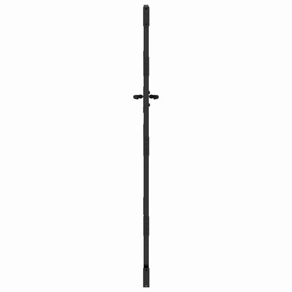 vidaXL Garden Gate 110 x 205 cm Powder-Coated Steel Black Lockable 5