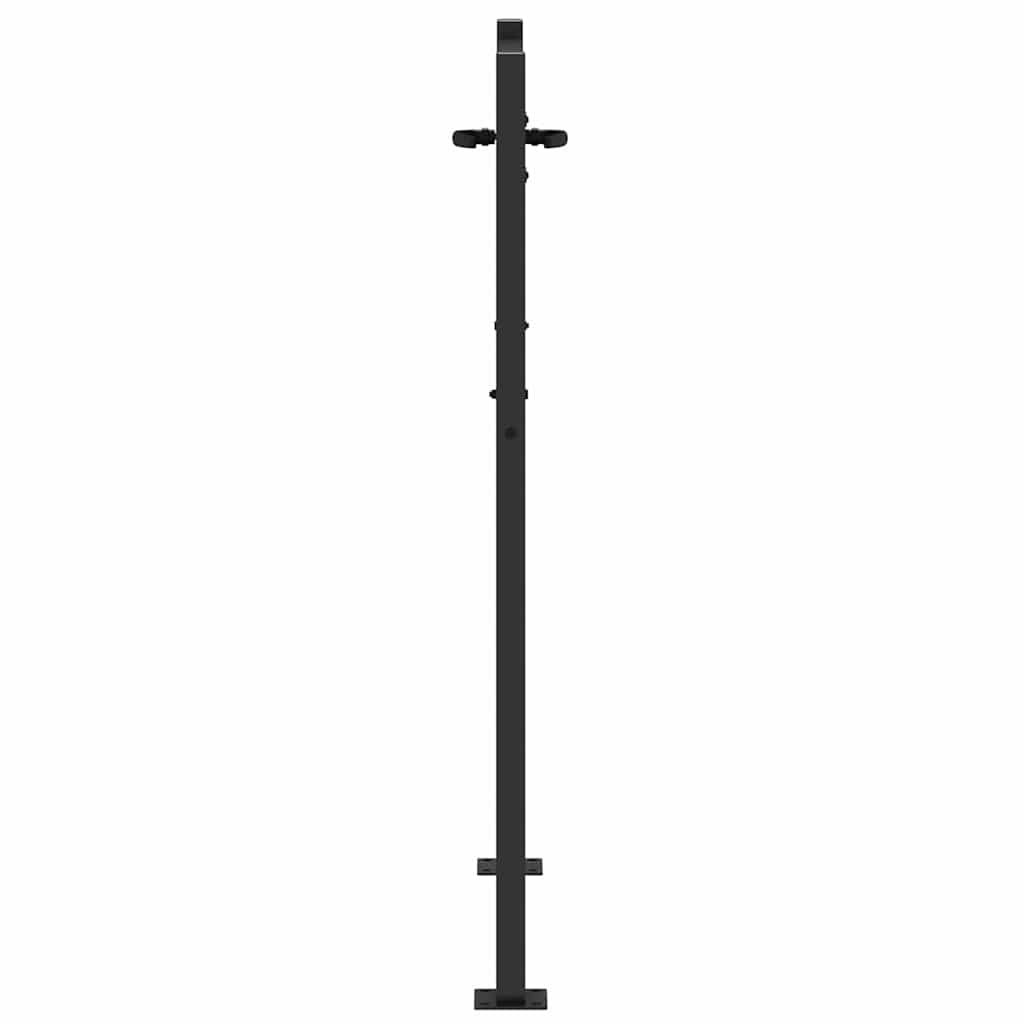 vidaXL Garden Gate with Lock Black 110 x 130 cm Powder-Coated Steel 5