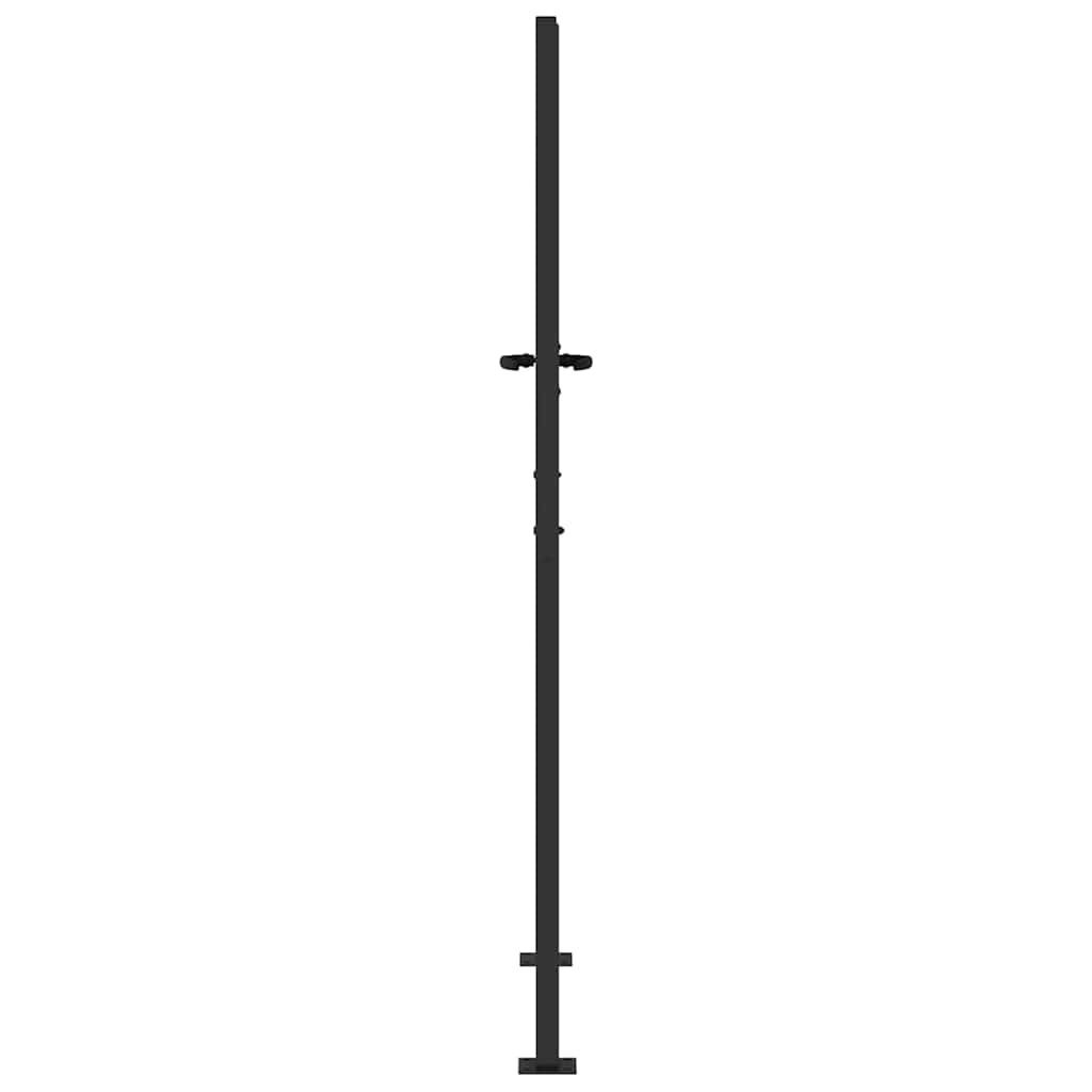 vidaXL Garden Gate with Lock Black 110 x 205 cm Powder-Coated Steel 5