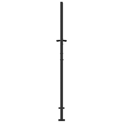 vidaXL Garden Gate with Lock Black 110 x 205 cm Powder-Coated Steel 5