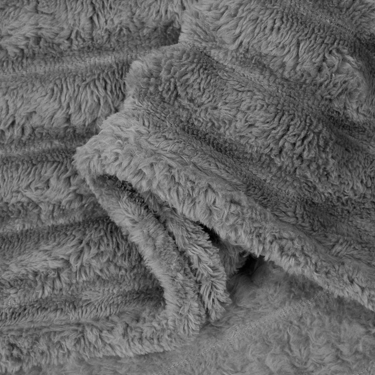 Throw Blanket 270 x 240 cm 1.77 kg Fleece Dark grey