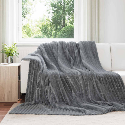 Throw Blanket 270 x 240 cm 1.77 kg Fleece Dark grey