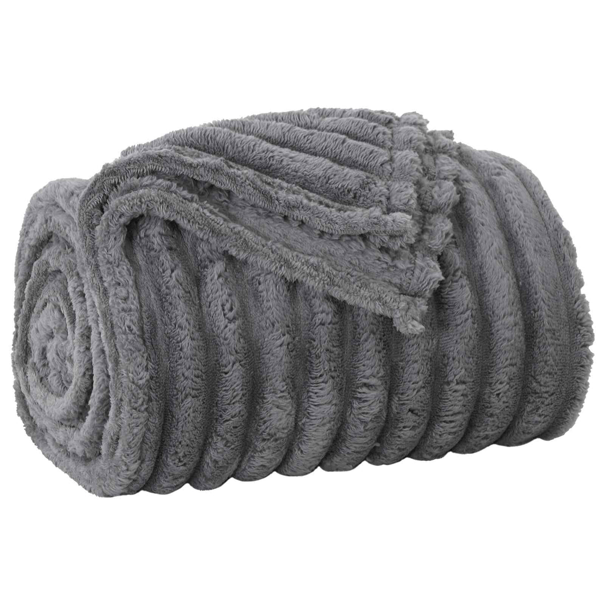Throw Blanket 270 x 240 cm 1.77 kg Fleece Dark grey