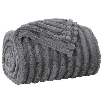 Throw Blanket 270 x 240 cm 1.77 kg Fleece Dark grey