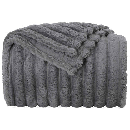 Throw Blanket 270 x 240 cm 1.77 kg Fleece Dark grey
