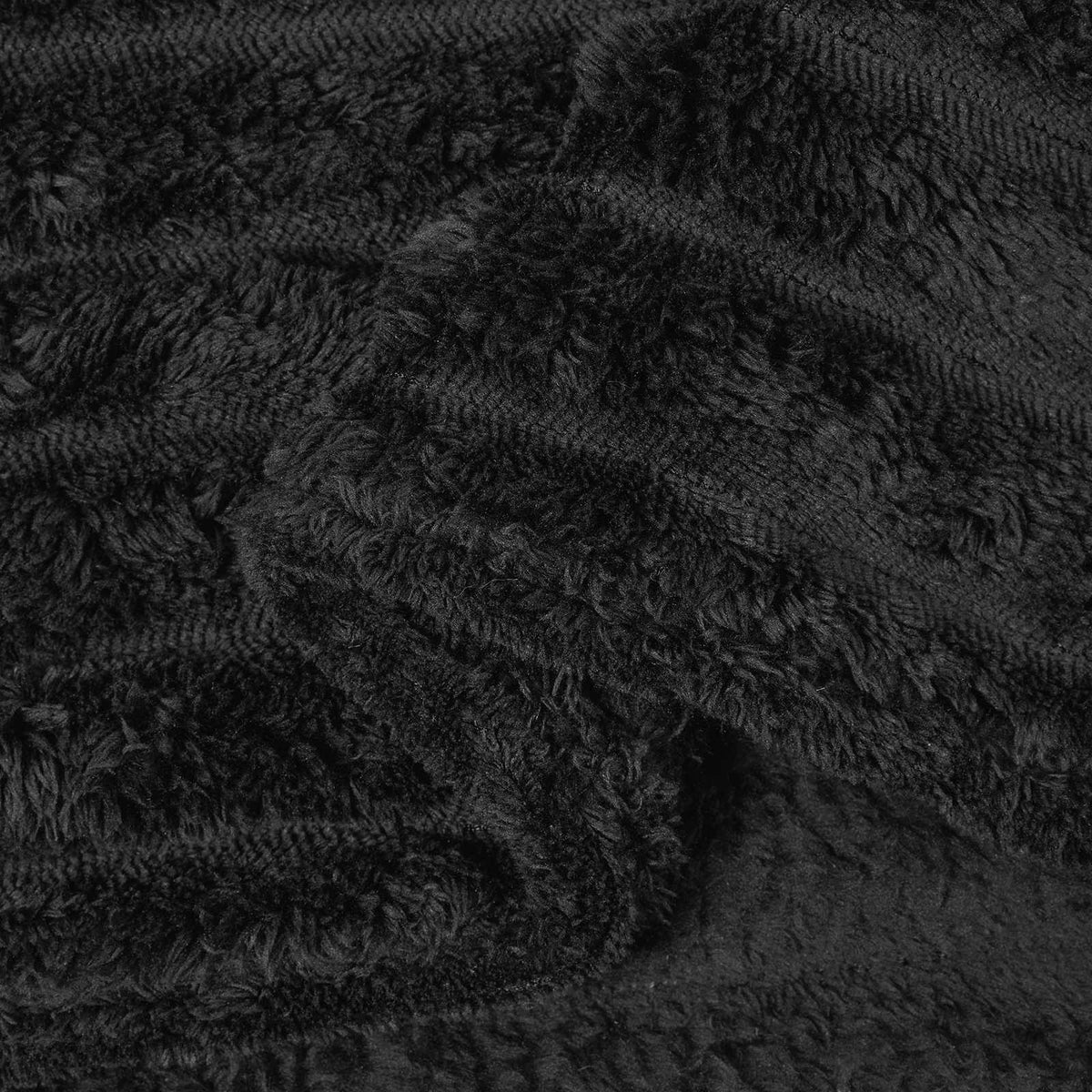 Throw Blanket 240 x 220 cm 1.36 kg Fleece Black