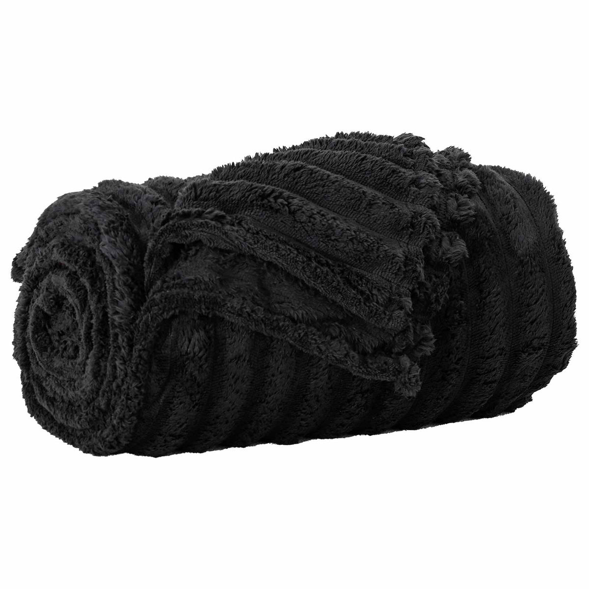 Throw Blanket 240 x 220 cm 1.36 kg Fleece Black