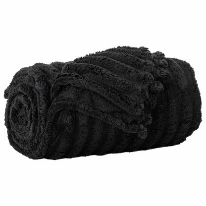 Throw Blanket 240 x 220 cm 1.36 kg Fleece Black