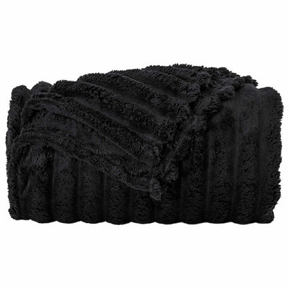 Throw Blanket 240 x 220 cm 1.36 kg Fleece Black