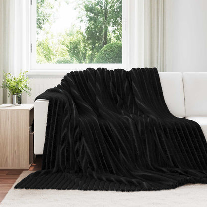 Throw Blanket 270 x 240 cm 1.77 kg Fleece Black