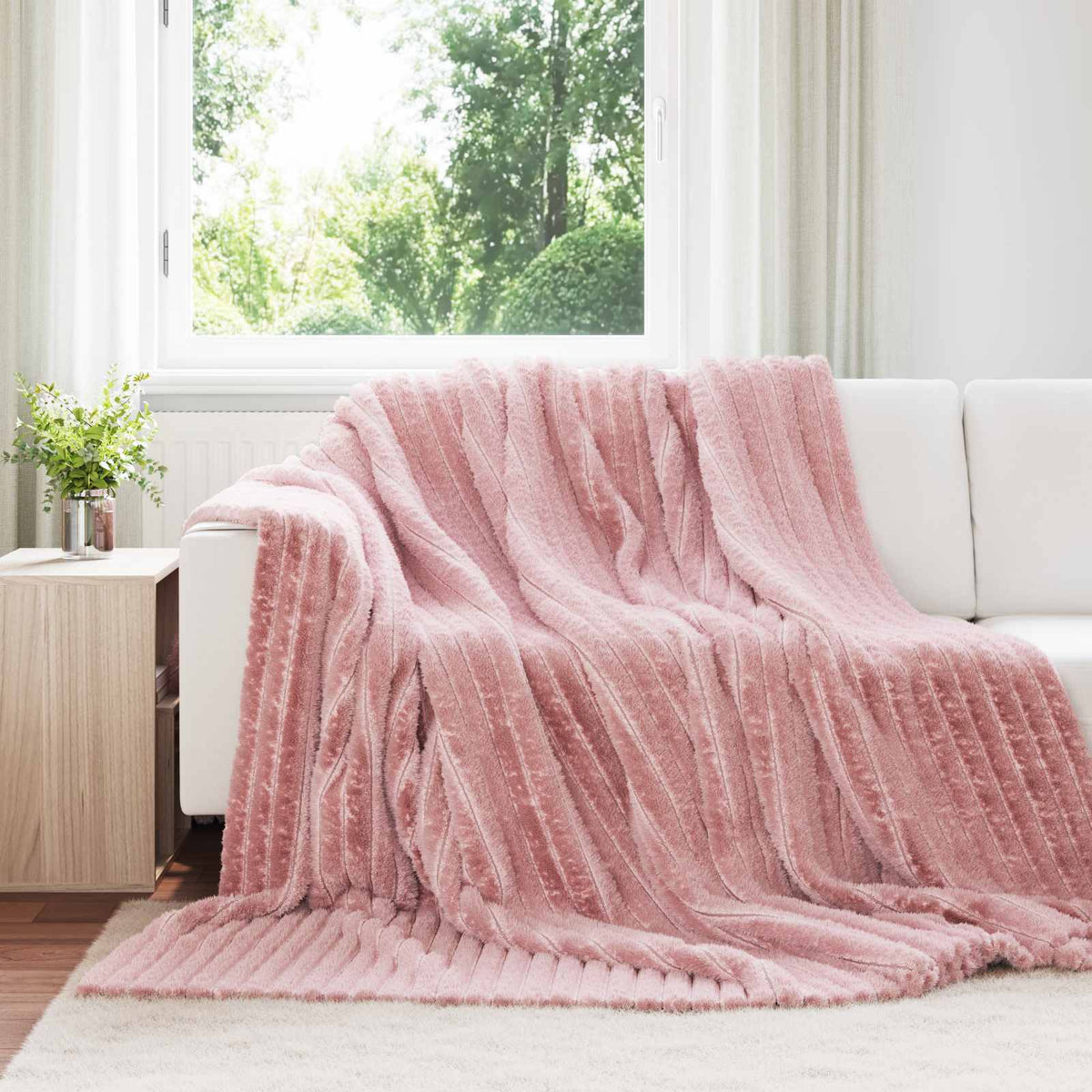 Throw Blanket 270 x 240 cm 1.77 kg Fleece Pink