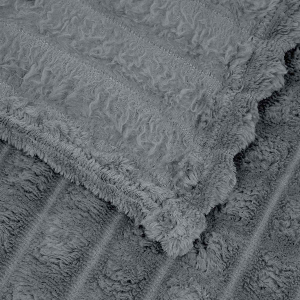 Throw Blanket 270 x 240 cm 1.69 kg Fleece Dark grey 270 cm