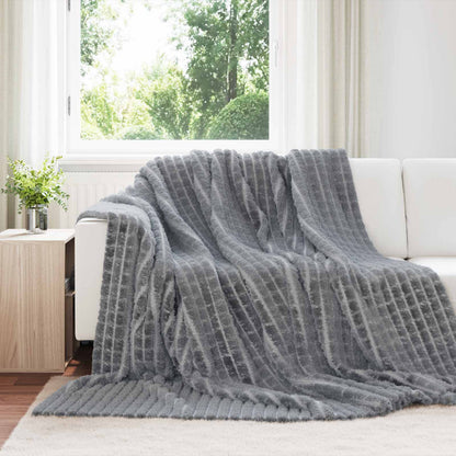 Throw Blanket 270 x 240 cm 1.69 kg Fleece Dark grey 270 cm